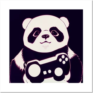 A gamer panda Posters and Art